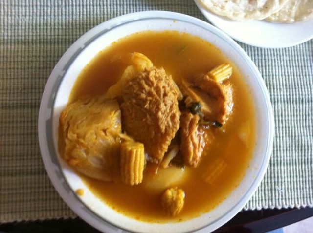 Foto della zuppa di trippa nicaraguense