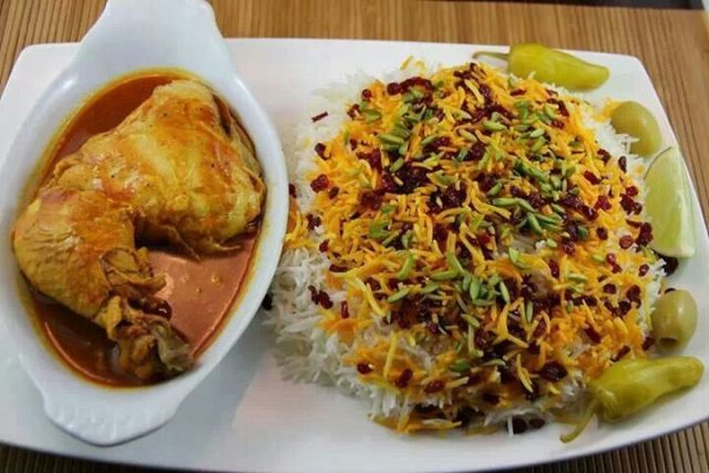 Zreshk Polo Traditional Persian Food