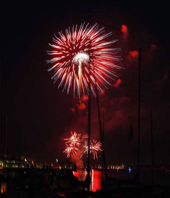 Fireworks in Seattle Eagle Harbour