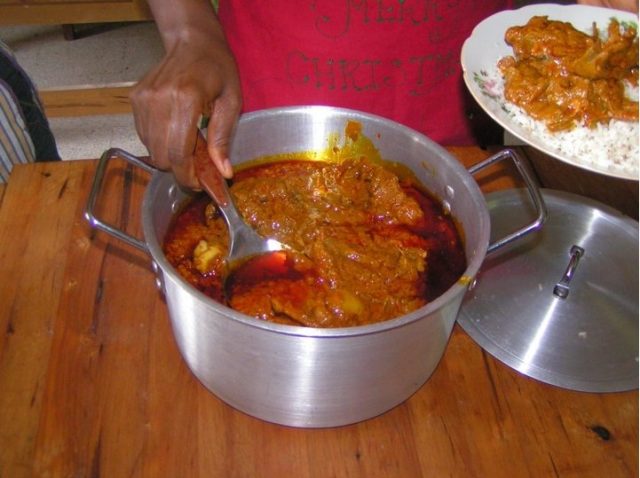 Liberian Palm Butter Soup Non-vegetarian Main Course Gravy