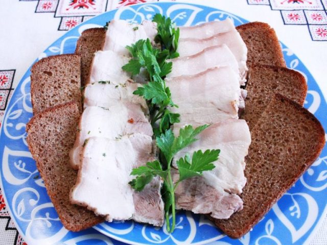 Salo Traditional Ukrainian Snack with Pork Fat