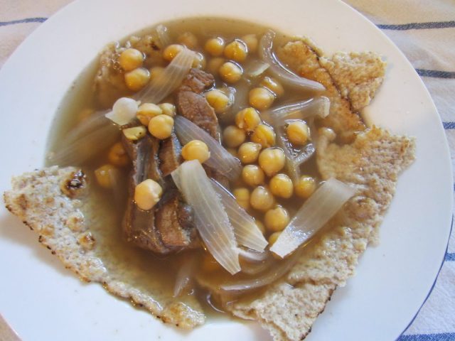 Tashreeb – A Breakfast Dish with Bread & Meat Soup
