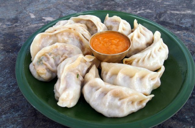 Nepali Momo – Meat Dumplings Served with Hot Sauce