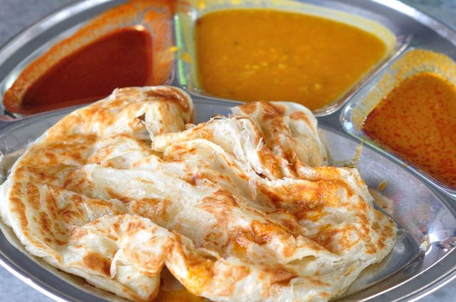 Breakfast Roti Canai Indian Malaysian Flatbread