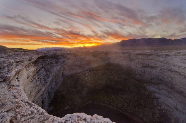 Diana's Punchbowl Hot Springs in Nevada