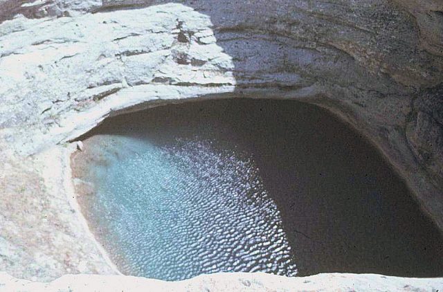 Natural Diana's Punchbowl Hot Springs in Nevada