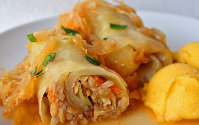 Sarma National Dish of Serbian Food