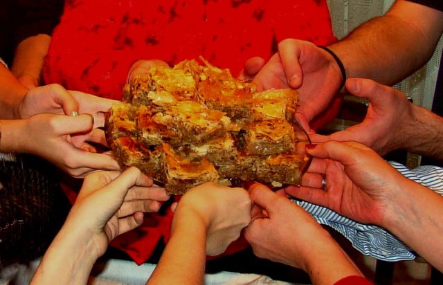 Česnica Typical Bread Serbian Christmas Food