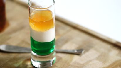 Boisson au drapeau irlandais