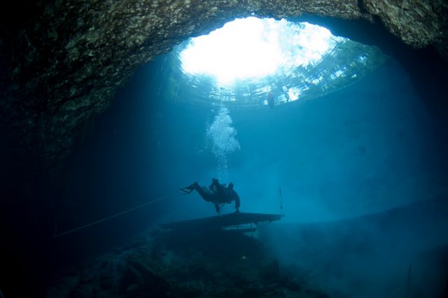 Blue Grotto Caves in Florida