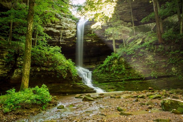 Ferne Clyffe Waterfall in Southern Illinois