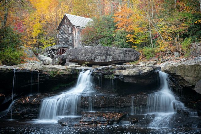 Babcock Mill Creek Falls in West Virginia