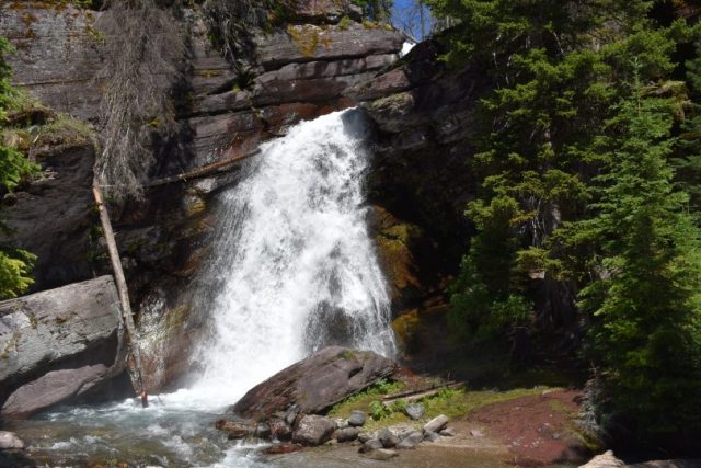 Baring Falls in Montana