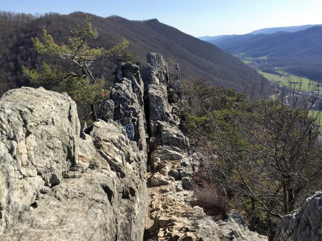 Seneca Rocks Trail in West Virginia