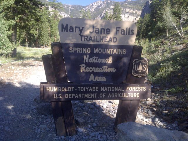 Mary Jane Falls Trail in Southern Nevada